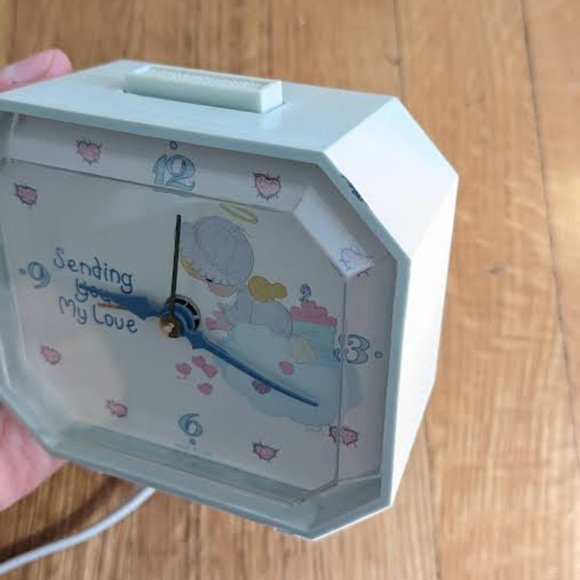 90s Precious Moments Small Plug In Alarm Clock. Sending You My Love Quote - Picture 4 of 8